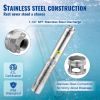 VEVOR Deep Well Submersible Pump, 1.5HP 230V/60Hz, 37gpm 276ft Head, with 33ft Electric Cord, 4" Stainless Steel Water Pumps for Industrial