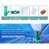 Portable swimming pool vacuum jet underwater cleaner with brush, bag (excluding garden hose), suitable for above ground swimming pools, spa centers