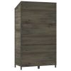 Garden Shed Anthracite 40.2"x20.5"x68.7" Solid Wood Fir