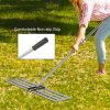 VEVOR Lawn Leveler Tool 17 x 10 in, Lawn Leveling Rake with 77 in Long Handle, Soil Leveling Tool Stainless Steel