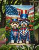 All American Dandie Dinmont Terrier Garden Flag Mailbox Flag Decorative Yard Flag Banner Outside Patio Artwork Yard Flower Beds, Garden Size