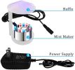 PULACO Mist Maker, 12 LED Mister Fogger Water Fountain Pond Fog Machine Atomizer Air Humidifier, Indoor Fountain Mister Foggers Perfect for Halloween
