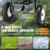 VEVOR Broadcast Spreader, 60 LB Walk-Behind Turf Spreader with 8" Wheels, Steel Push Fertilizer Spreader, Garden Seeder, and Salt Spreader