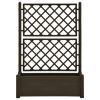 Garden Planter with Trellis 39.4"x16.9"x55.9" PP Mocha