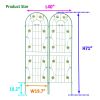 2 Pack Metal Garden Trellis 71" x 19.7" Rustproof Trellis for Climbing Plants Outdoor Flower Support Green