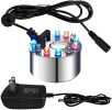 PULACO Mist Maker, 12 LED Mister Fogger Water Fountain Pond Fog Machine Atomizer Air Humidifier, Indoor Fountain Mister Foggers Perfect for Halloween