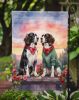 English Springer Spaniel Two Hearts Garden Flag Mailbox Flag Decorative Yard Flag Banner Outside Patio Artwork Yard Flower Beds, Garden Size
