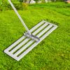 VEVOR Lawn Leveler Tool 17 x 10 in, Lawn Leveling Rake with 77 in Long Handle, Soil Leveling Tool Stainless Steel