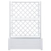 Garden Planter with Trellis 39.4"x16.9"x55.9" PP White