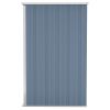 Wall-mounted Garden Shed Gray 46.5"x39.4"x70.1" Galvanized Steel