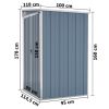 Wall-mounted Garden Shed Gray 46.5"x39.4"x70.1" Galvanized Steel