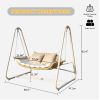 Outdoor Patio Porch Swing, 2-Seat Hanging Swing Chair with Thickened Cushions and Pillow, Rattan Porch Swing Chair Outdoor Hammock Chair for Porch