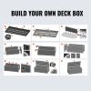 VEVOR Deck Box, 120 Gallon, 56.3" x 26.6" x 23.8" Outdoor Storage Box, Waterproof PP Deckbox with Aluminum Alloy Padlock, for Patio Furniture