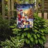 Chinese Crested and Santa Claus Garden Flag Mailbox Flag Decorative Yard Flag Banner Outside Patio Artwork Yard Flower Beds, Garden Size, Multicolor
