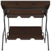 Garden Swing Bench Coffee 66.9"x43.3"x60.2"