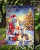 Chinese Crested and Santa Claus Garden Flag Mailbox Flag Decorative Yard Flag Banner Outside Patio Artwork Yard Flower Beds, Garden Size, Multicolor