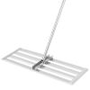 VEVOR Lawn Leveler Tool 17 x 10 in, Lawn Leveling Rake with 77 in Long Handle, Soil Leveling Tool Stainless Steel