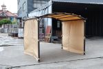 Patio Pergola 9 x 11ft Arched Gazebo with Waterproof Sun Shade Shelter Awning Steel Frame Grape Gazebo for Garden Backyard