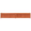 Garden Planter Wax Brown 70.9"x12.2"x12.2" Solid Wood Pine