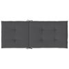 Garden Highback Chair Cushions 2 pcs Anthracite 47.2"x19.7"x1.2" Fabric