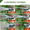H2O WORKS Garden Hose Nozzle Thumb Control Heavy Duty Metal Water Nozzle with Adjustable Watering Patterns High Pressure Hose Nozzle Sprayer;  Pefect