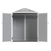 6' x 4.4' Resin Weather Resistant Outdoor Storage Shed with Floor for Garden,Backyard,Pool Tool, Light Grey