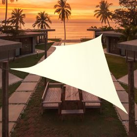Artpuch Custom Size Cream Sun Shade Sail Triangle Canopy 185 GSM Durable Fabric UV Block Awning for Outdoor Patio Garden Backyard (Customized Availabl (Color: Cream, size: 14'X29')